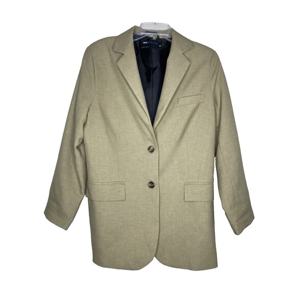 Asos Design Blazer Women Size 2 Oversized Light Green Exaggerated Shoulders - Picture 1 of 5